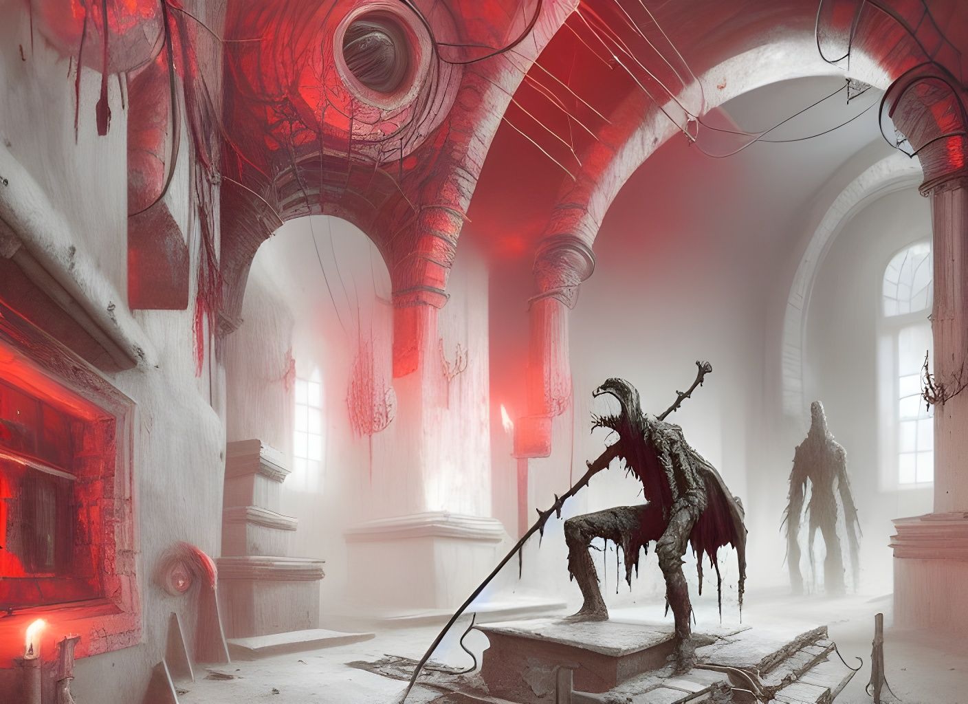Horrific Dark Torture Chamber Concept Art