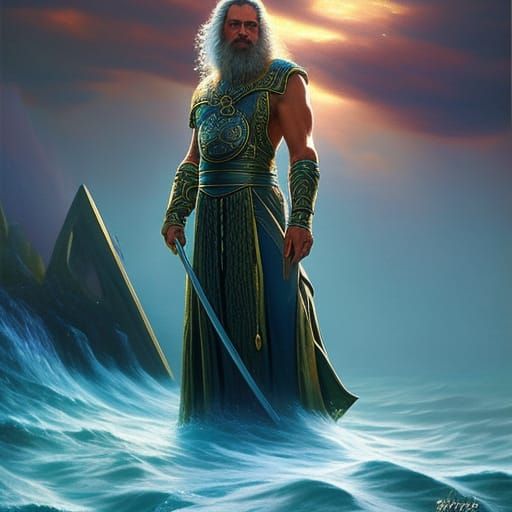 My very first creations: Ulmo, Lord of the waters