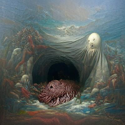 Terrifying Emergence in Gothic Horror Style