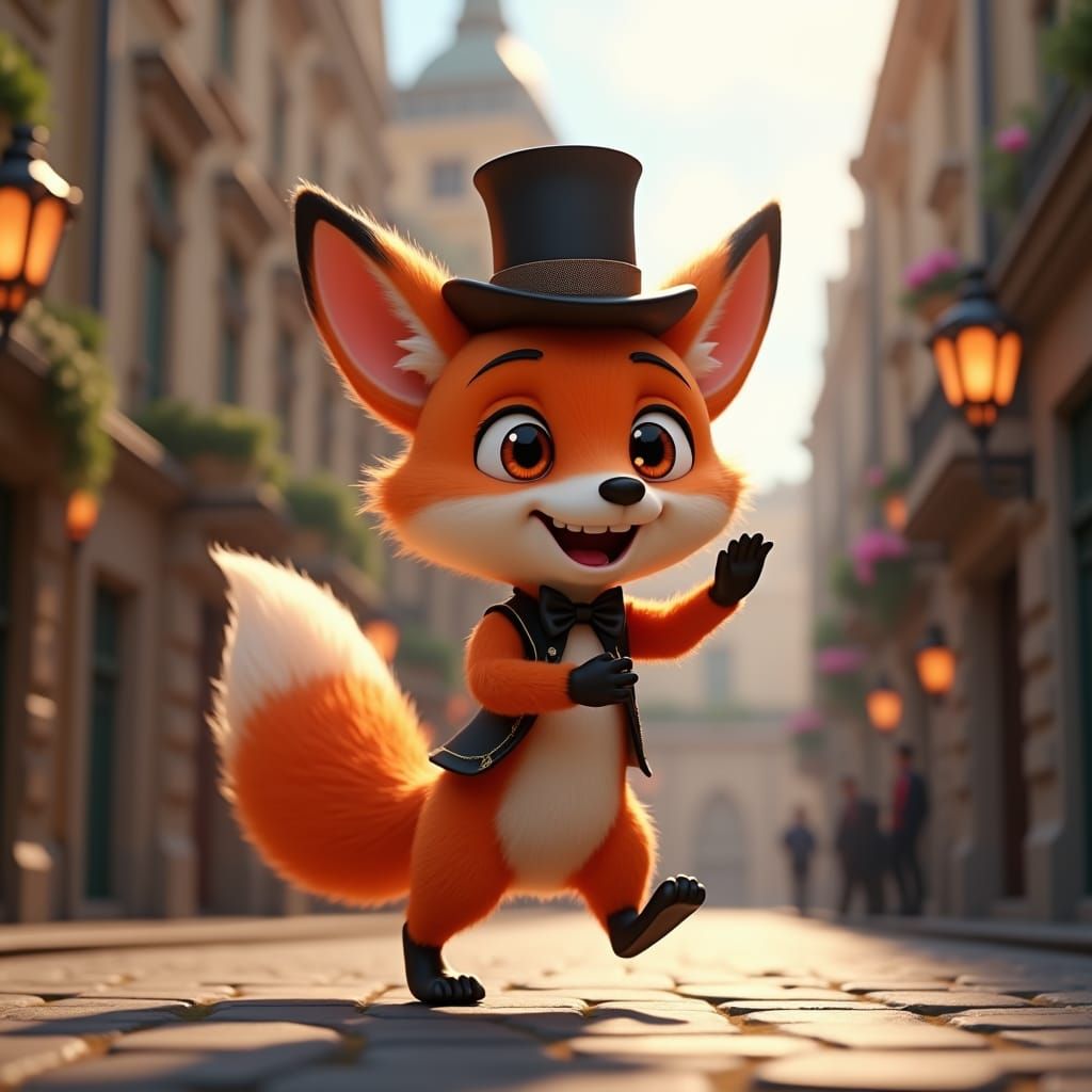 Charming Fox Dances in Steampunk London