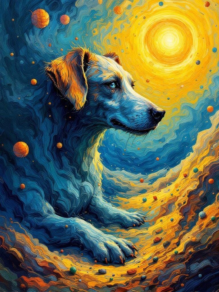 Surreal Dreamscape: Van Gogh Meets Dalí in Vibrant Colors