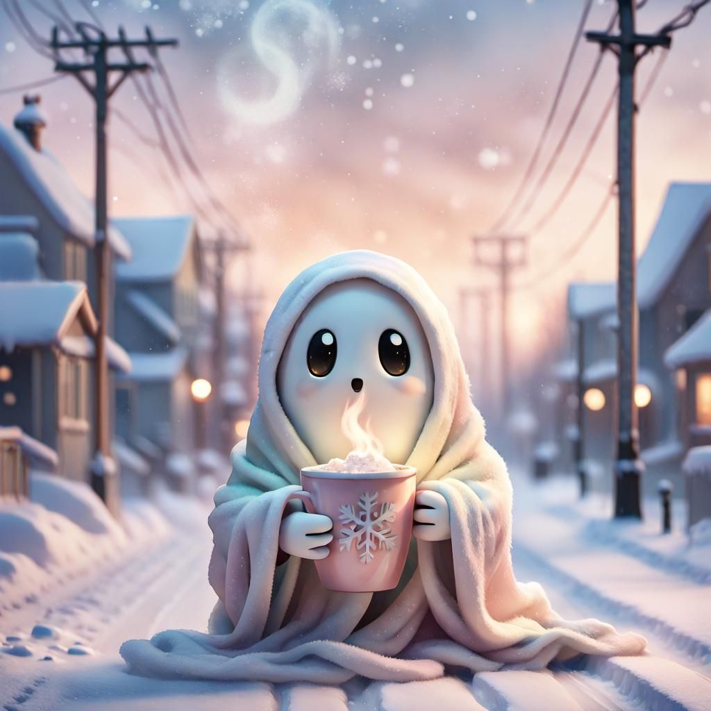 Cozy Ghost: A Winter's Embrace