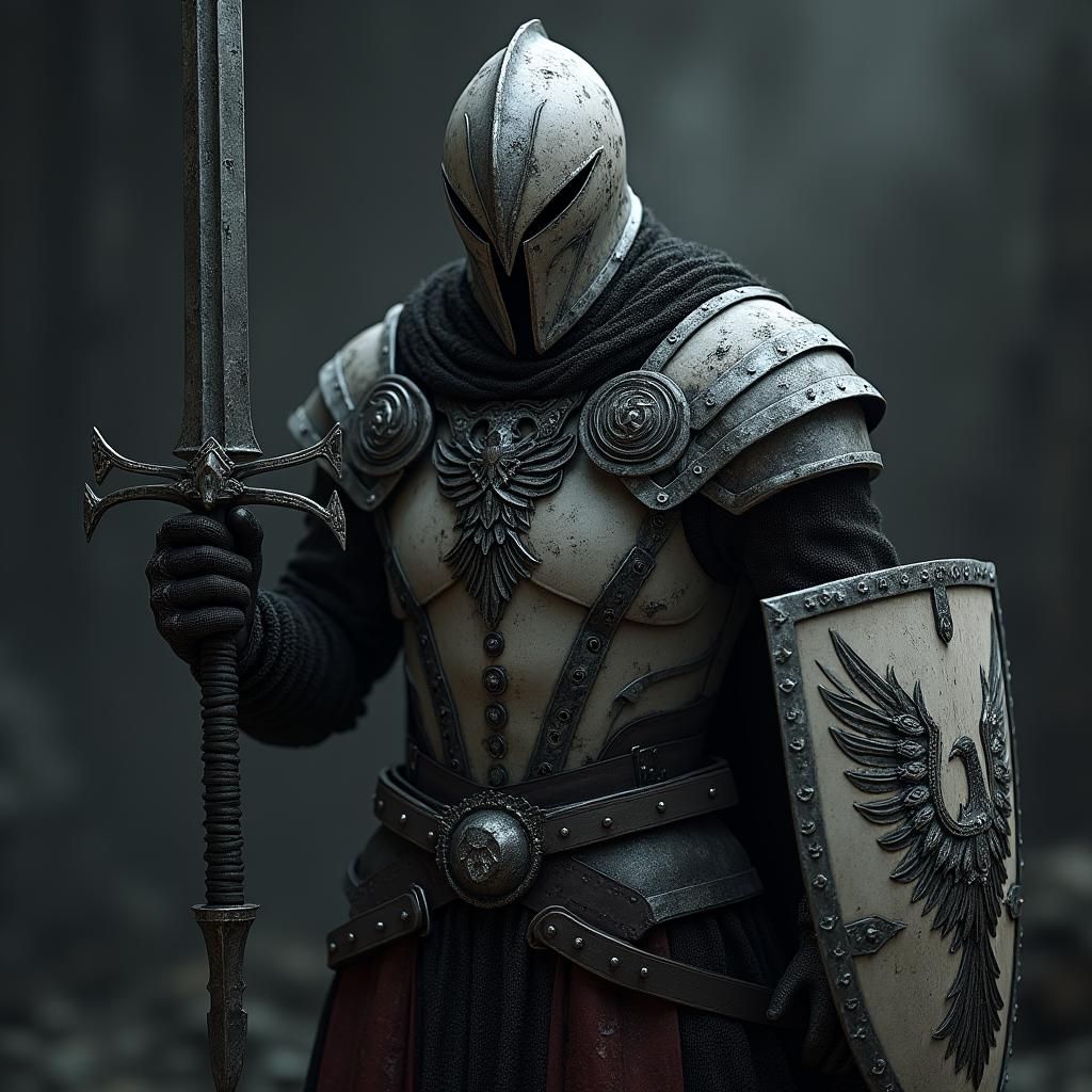 Dark Fantasy Echo Knight in Battle Armor