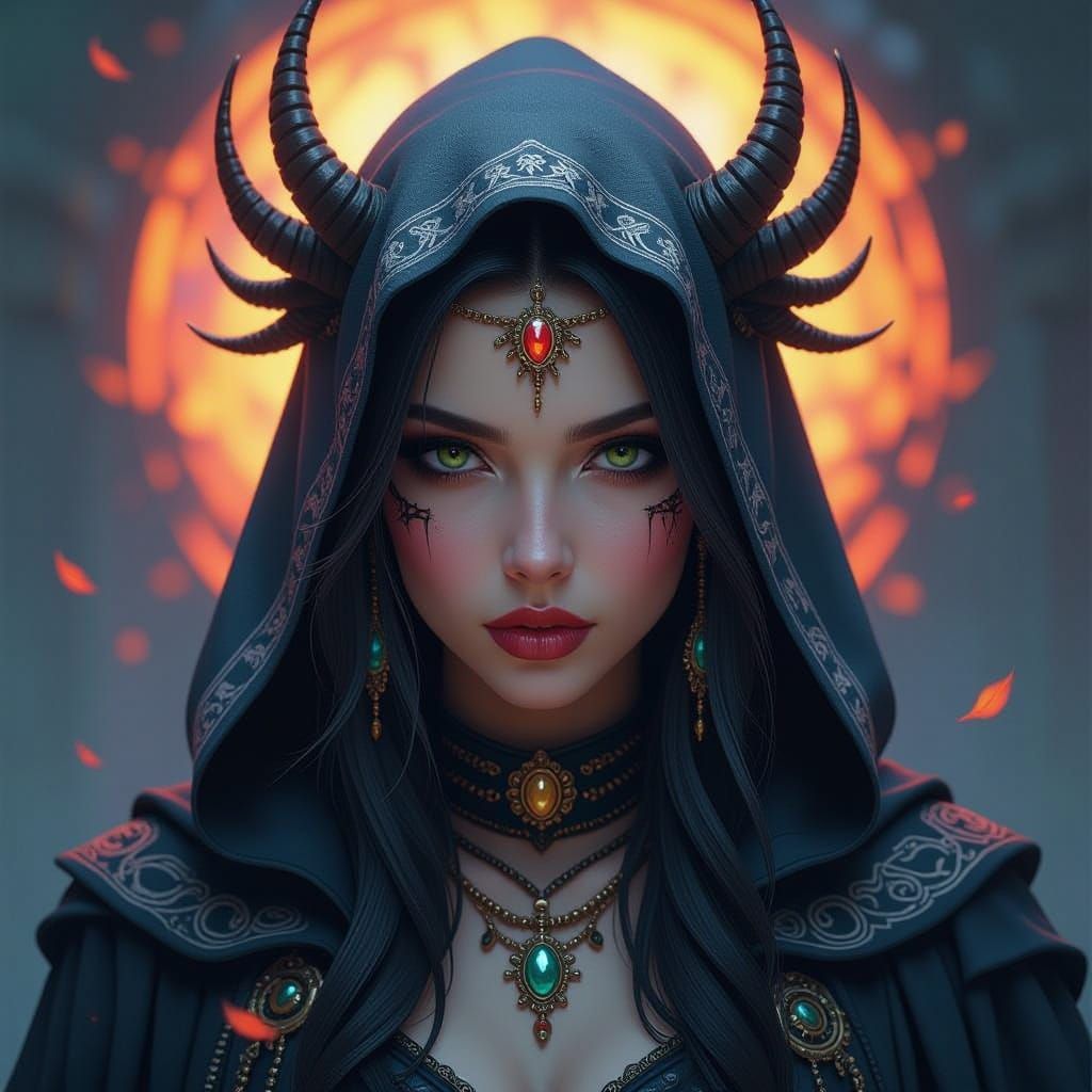 Samhain: Dramatic Hyperrealistic Splash Art