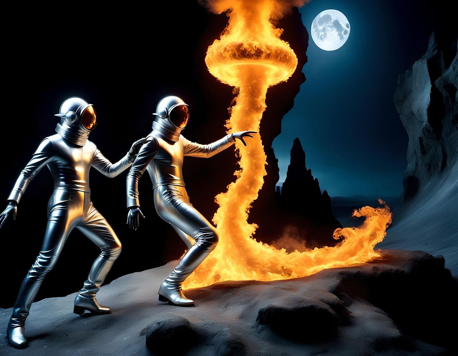 Silver Ice Souls Dance with Golden Fire Souls