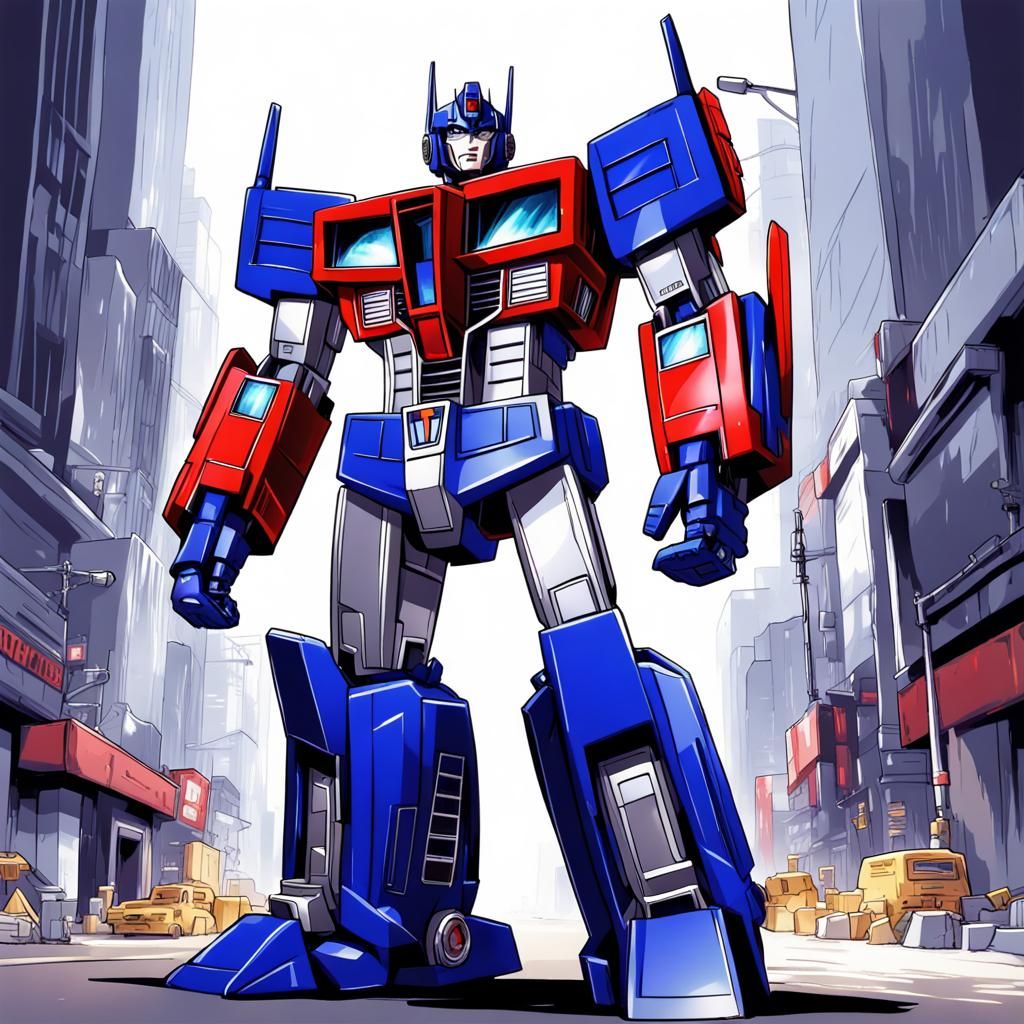 Optimus Prime G1 in Anime Style