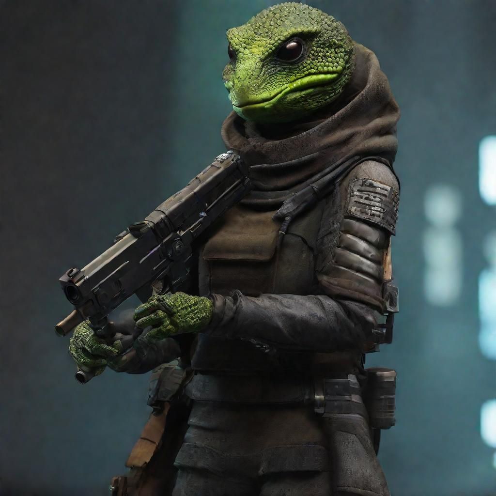 Sleestak Bounty Hunter in Dark Future