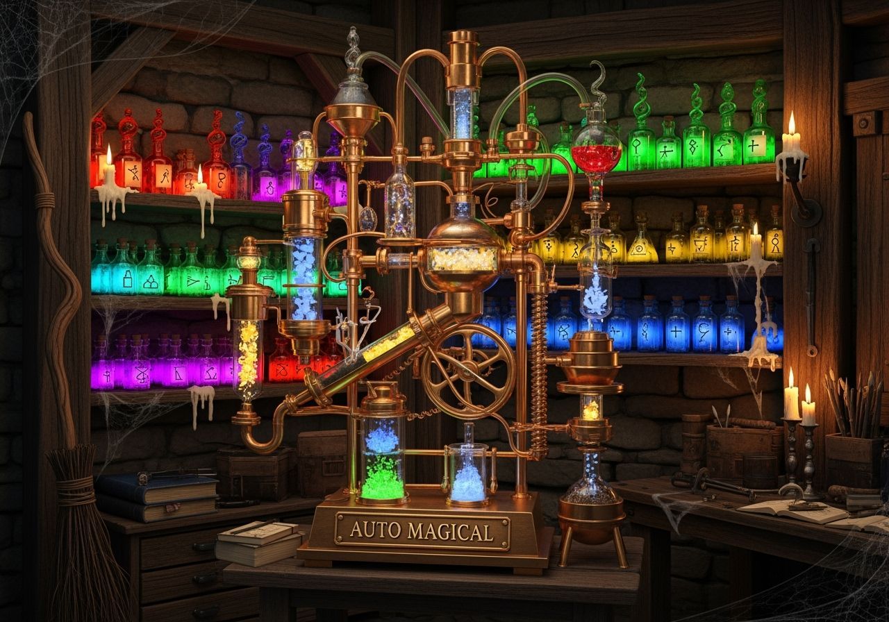 Magical Potion Machine in Dim Witch's Hovel