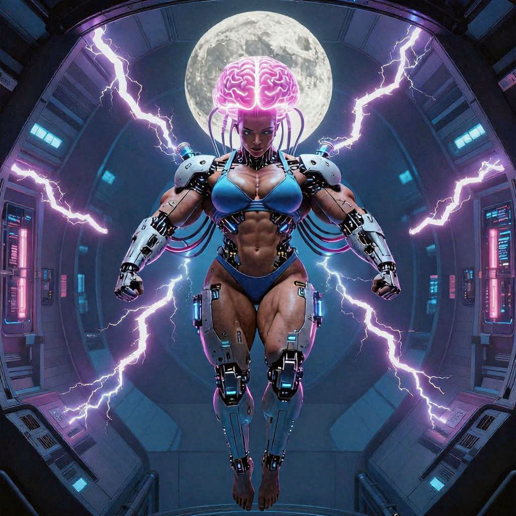 A woman bodybuilder with an extremely massive physique who h...