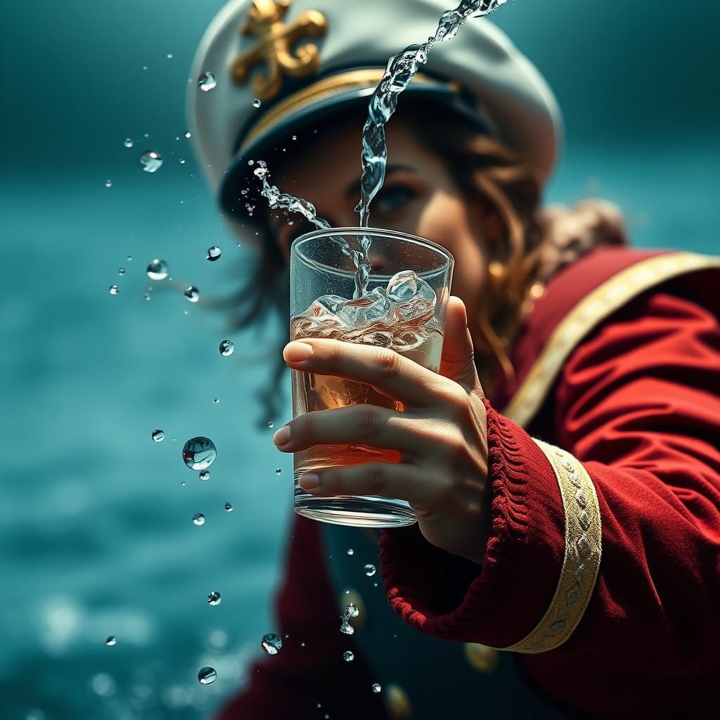 Captain America Drinks Water in Hyperrealistic 8K