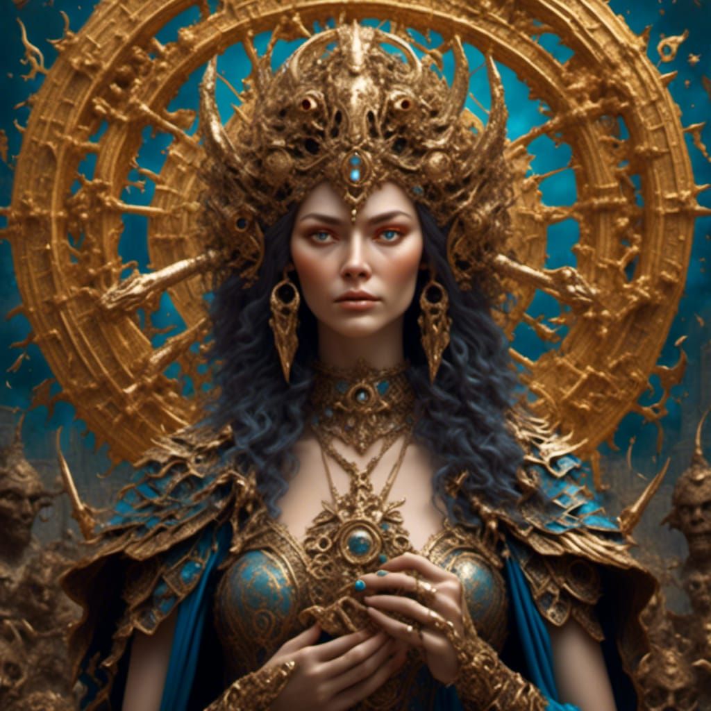 Goddess Hecate at the Crossroads: Hyperrealistic Digital Art