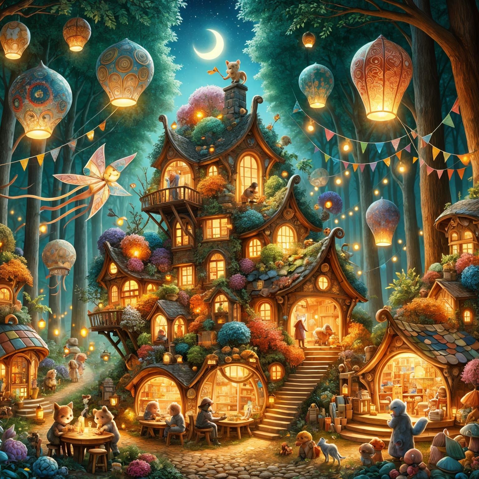 Twilight Teacup Village Lantern Festival