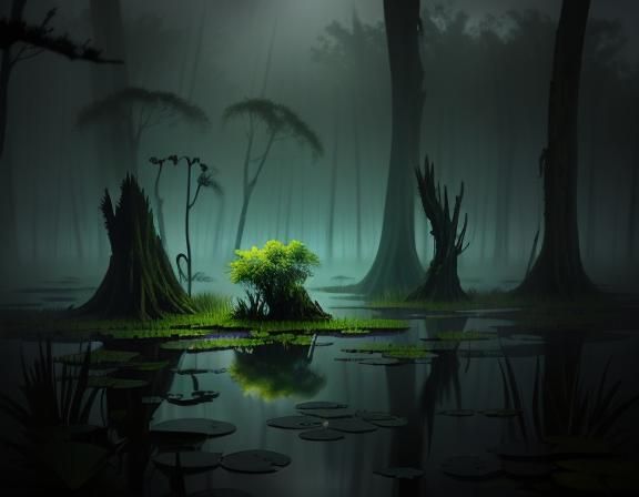 Bullywug in Murky Swamp Concept Art
