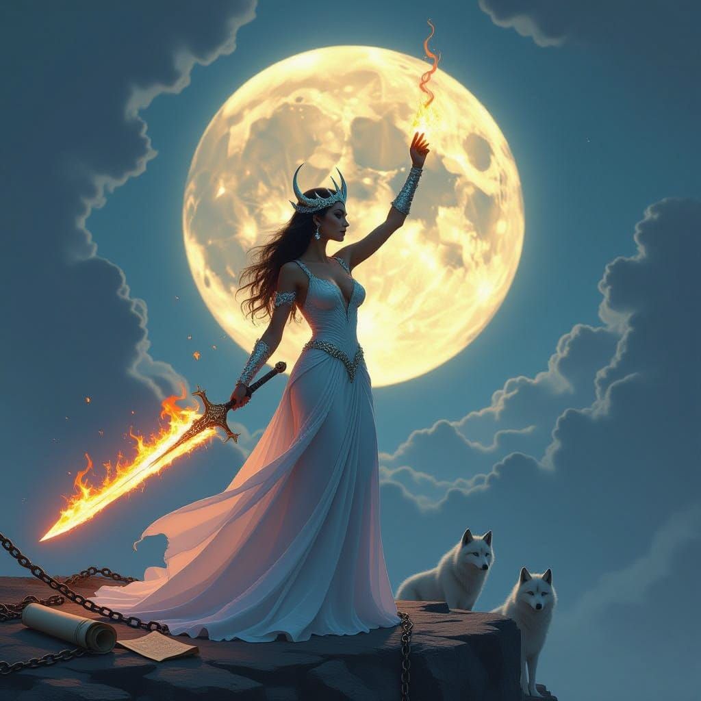 Ethereal Warrior of the Moonlit Realm