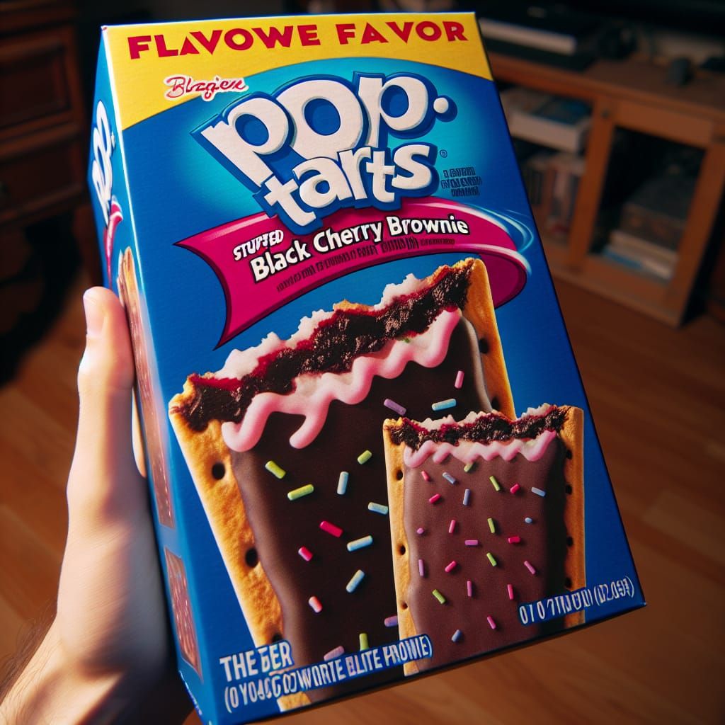 Black Cherry Brownie Pop-Tarts Still Sealed in Box