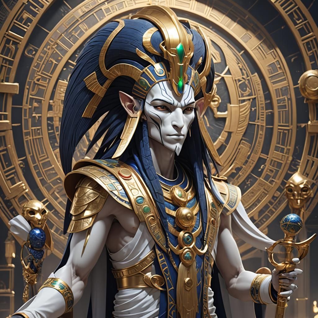 Detailed 3D Anime Art of Thoth