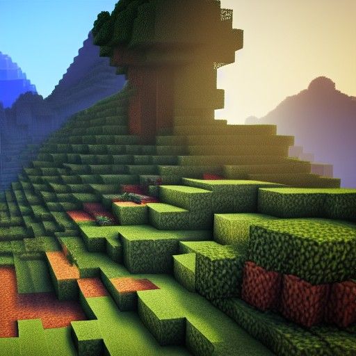 Detailed Minecraft Matte Painting in 8K