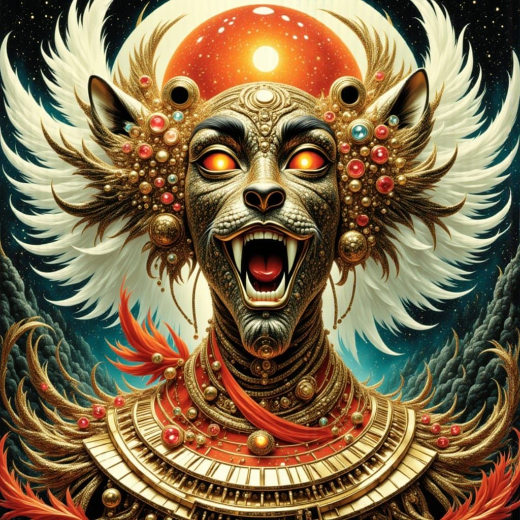 Vibrant Feline Forms in Neon-Lit Flux