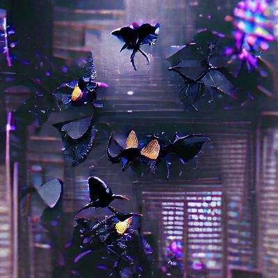 Dark Butterfly Generated by AI
