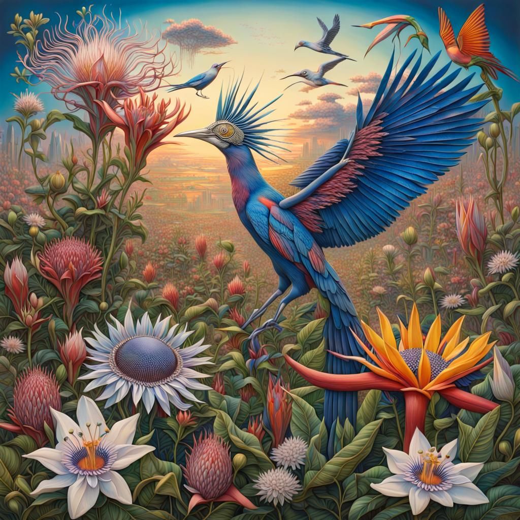 Mechanical Flowers on Cybertron in Futuristic Style