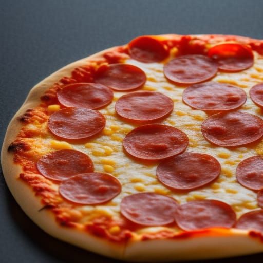 Delicious Pepperoni Pizza in Professional Photography Style