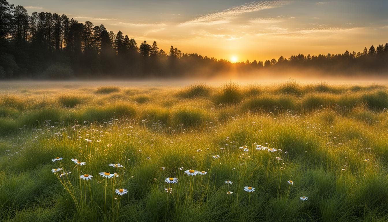 Serene Morning Meadow Scene