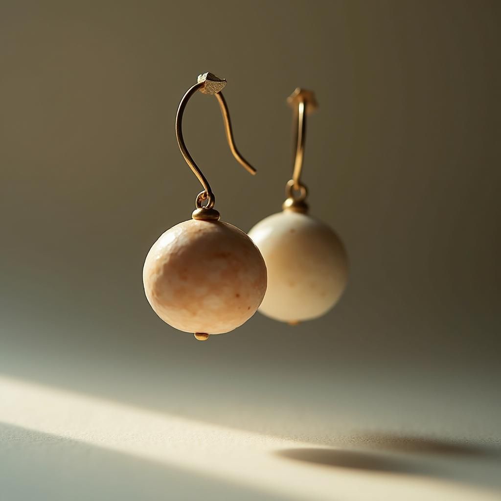 Elegant Polymer Clay Earrings in Earthy Tones