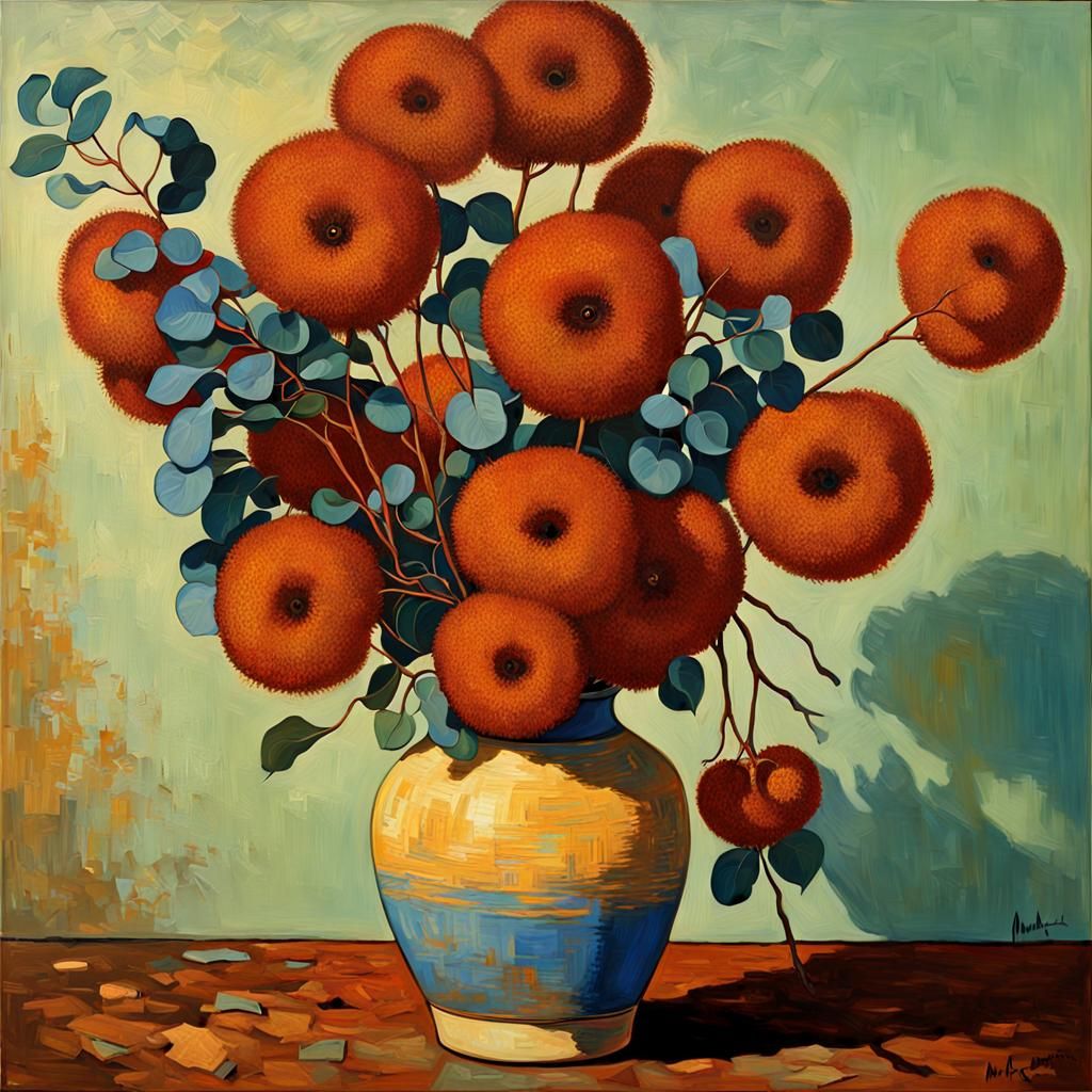 Eucalyptus Portrait in Art Nouveau Style