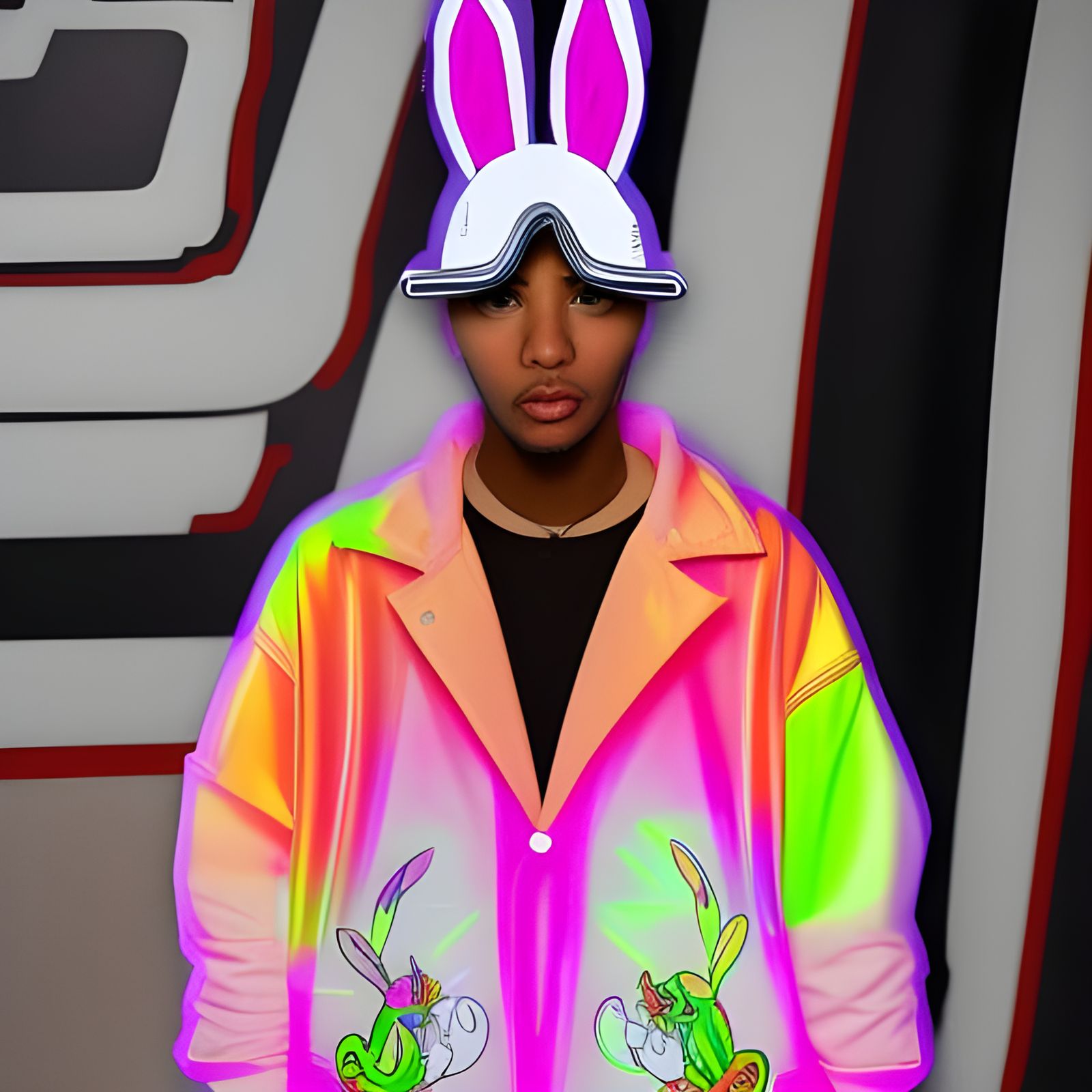 Bugs Bunny as Trap Artist in Pop Art Style