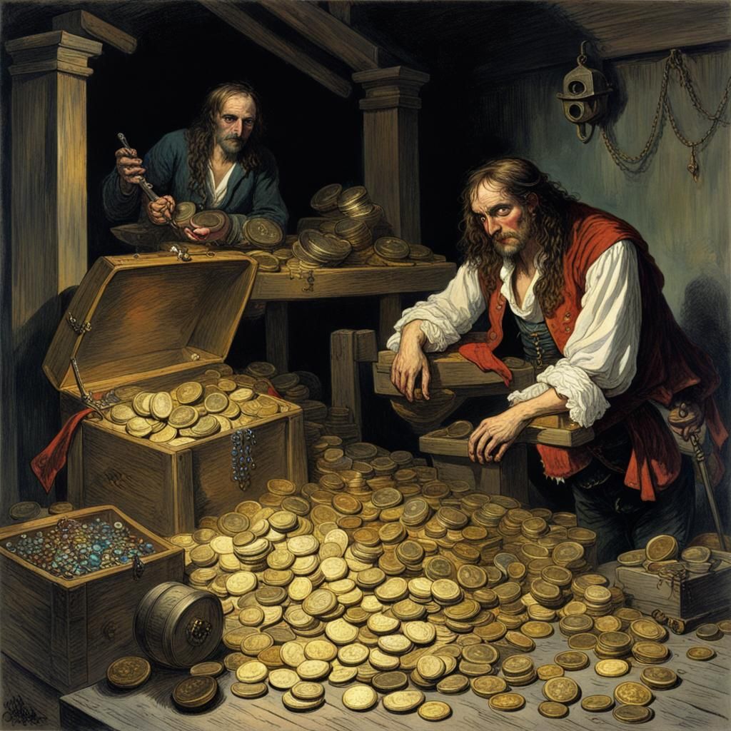 Pirate Treasure in Horror Style