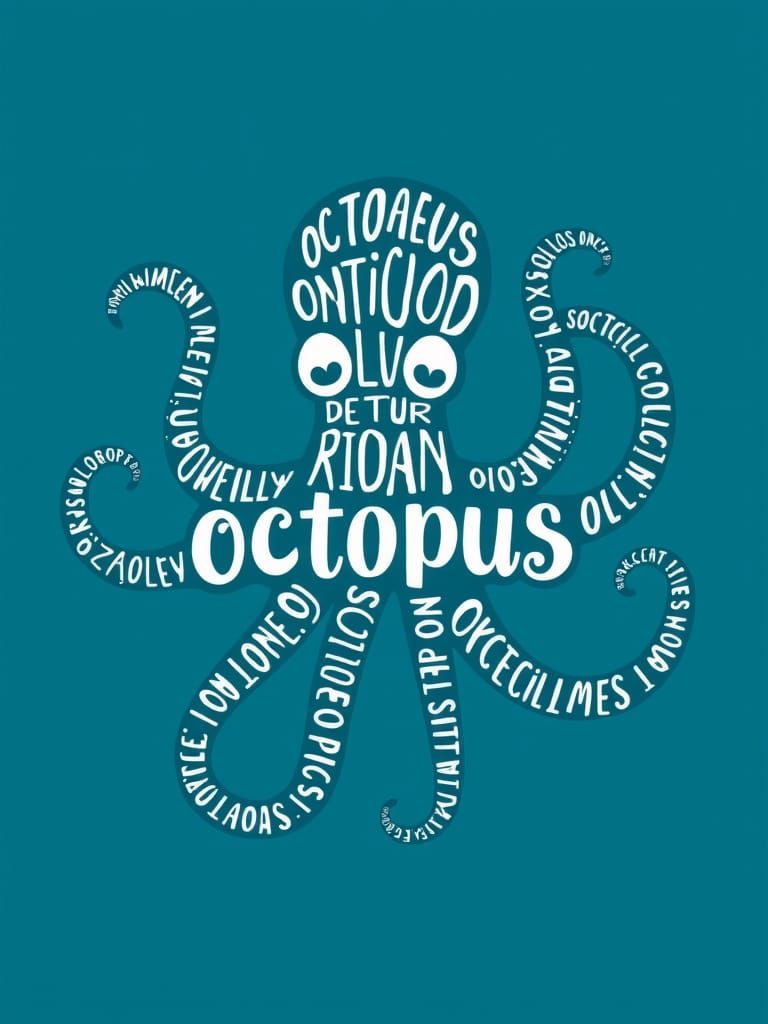 Octopus Typography in Modern Calligraphy