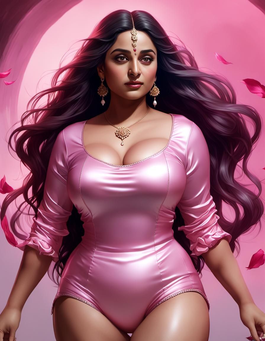 Curvy Indian Fantasy Figure in Dark Fantasy Art Style
