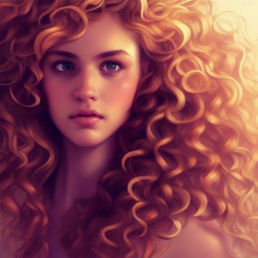 Blonde Princess Portrait in Hyperdetailed Art Nouveau Style