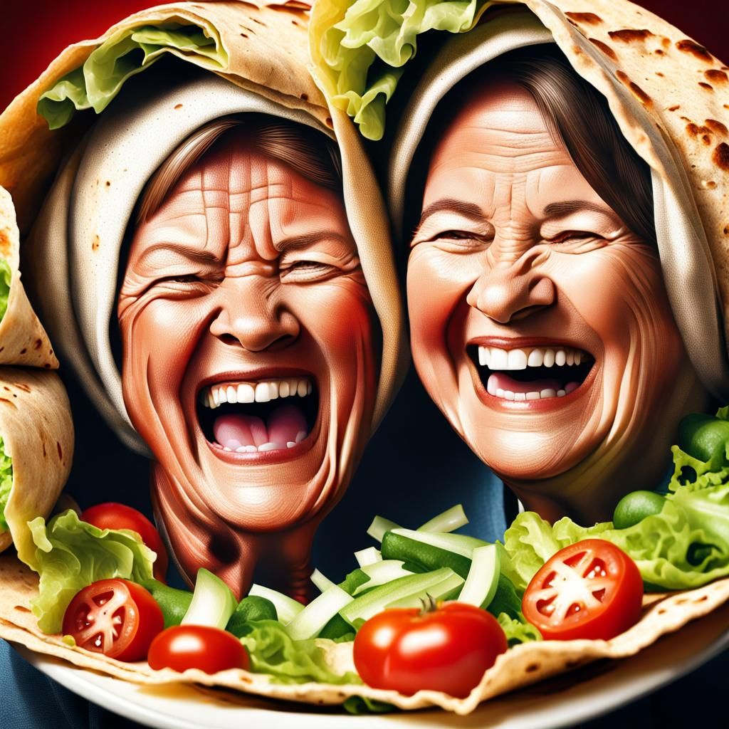 Burrito Women: A Whimsical Photorealistic Portrait