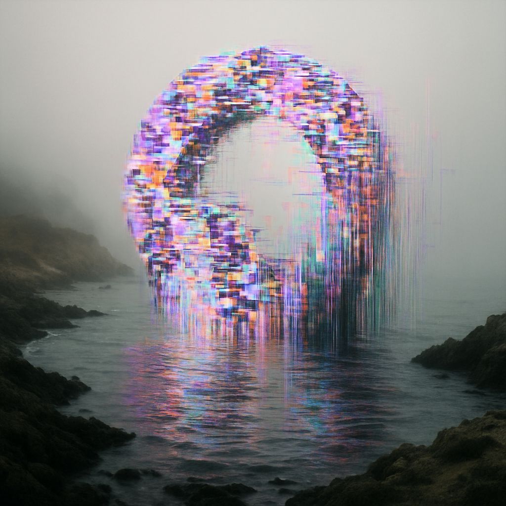 Glitched MissingNo Portal on Foggy Coast