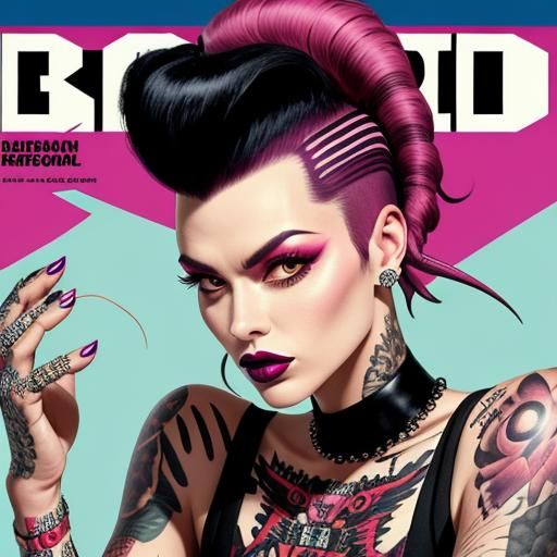 Praying Mantis Punk Rock Fashion Magazine Cover