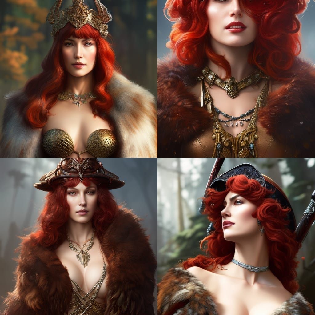 Majestic Portrait of an Aging Fur-Clad Warrior