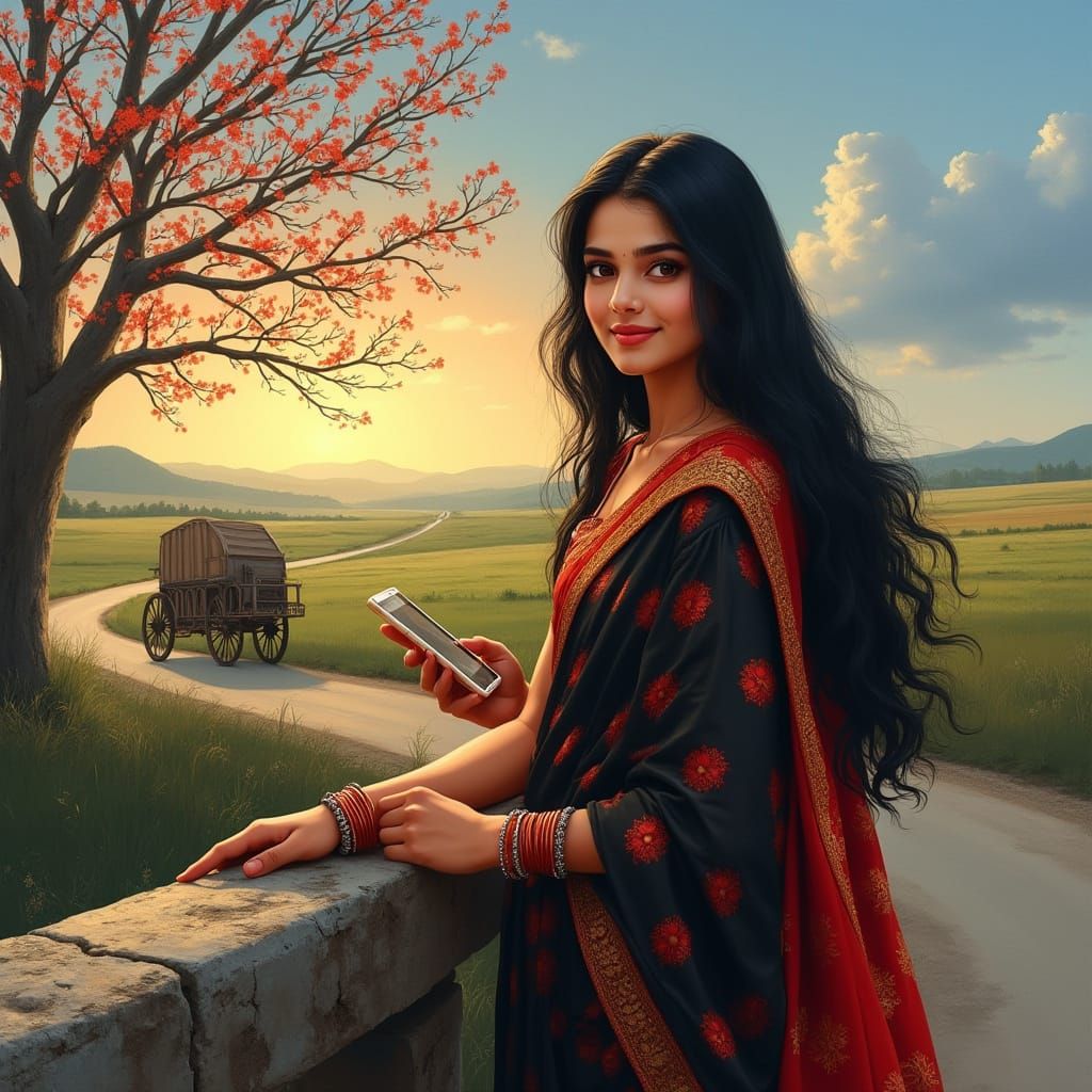 Rustic Countryside Charm in Vibrant Colors