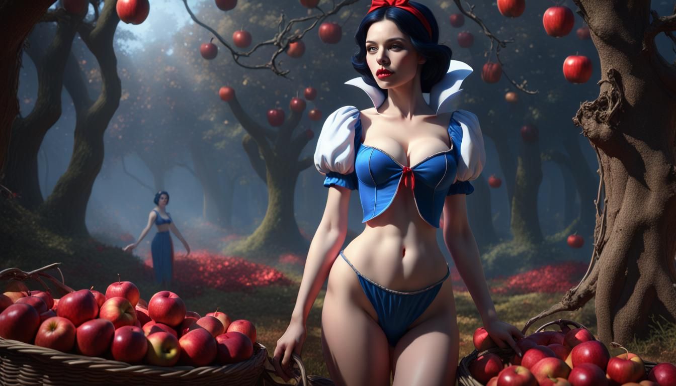 Snow White Harvest: Dark Fantasy Art in 8K