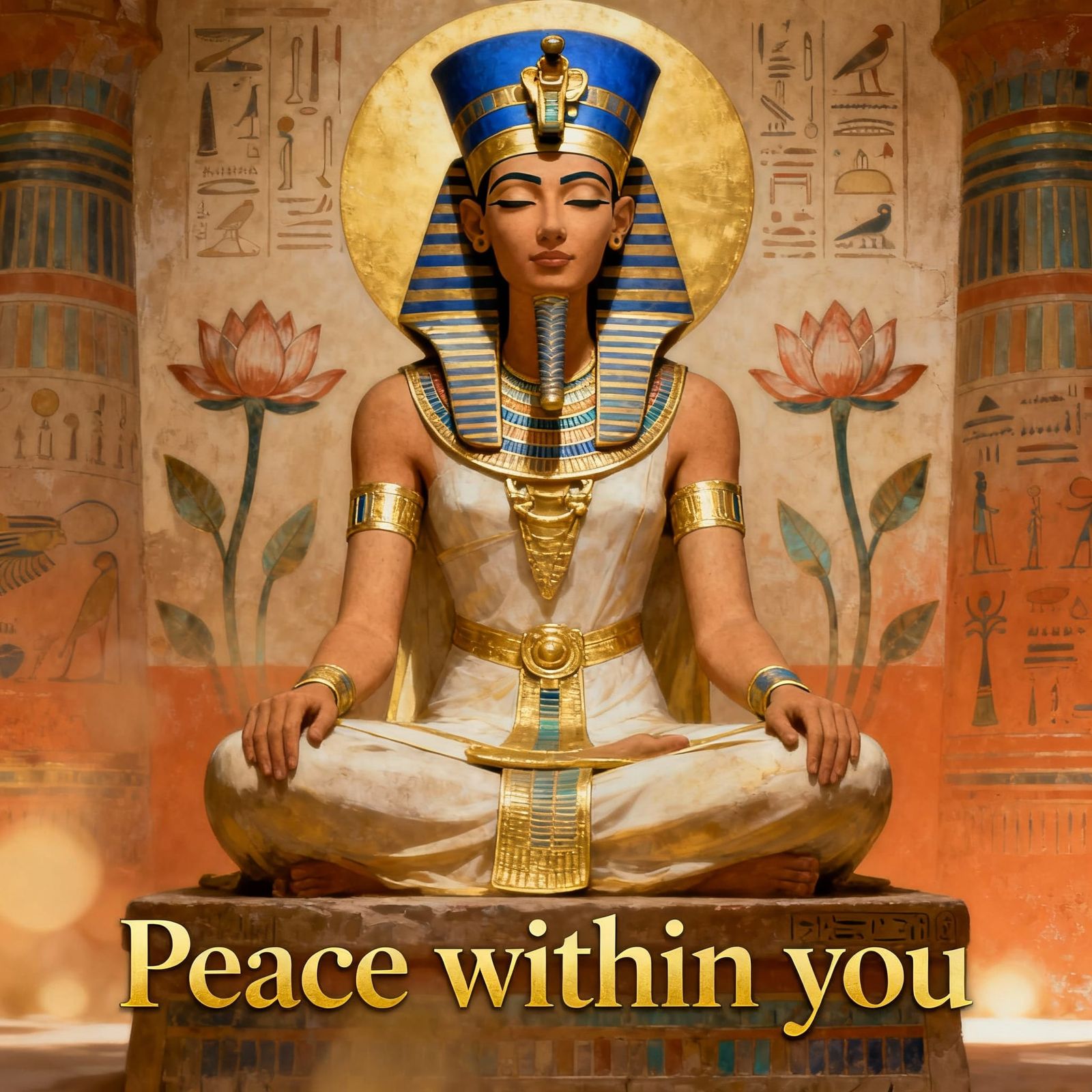 Nefertiti, Egyptian Pharaoh, in Peaceful Serenity