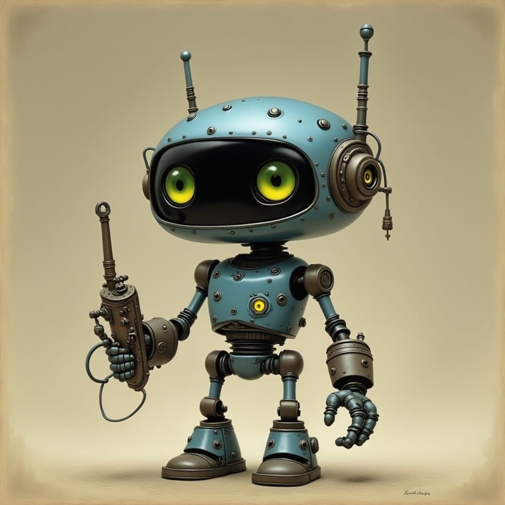 Adorable Robot with Nightmare Engine Design