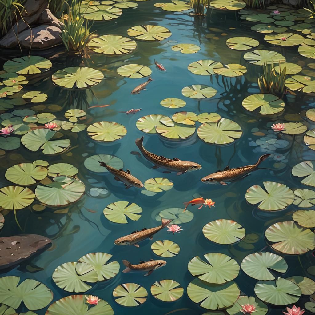 Lively Underwater Scene with Fish and Sunlight