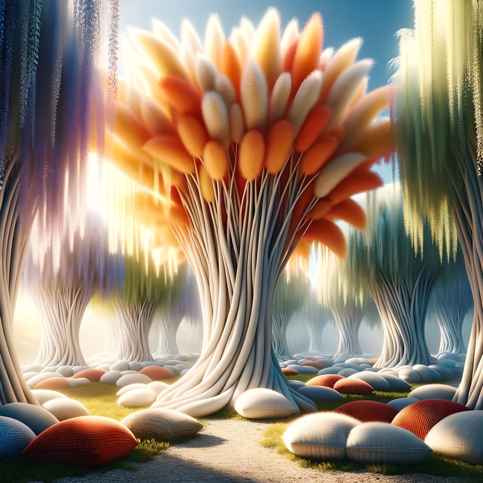 Willow Tree with Cushion Leaves