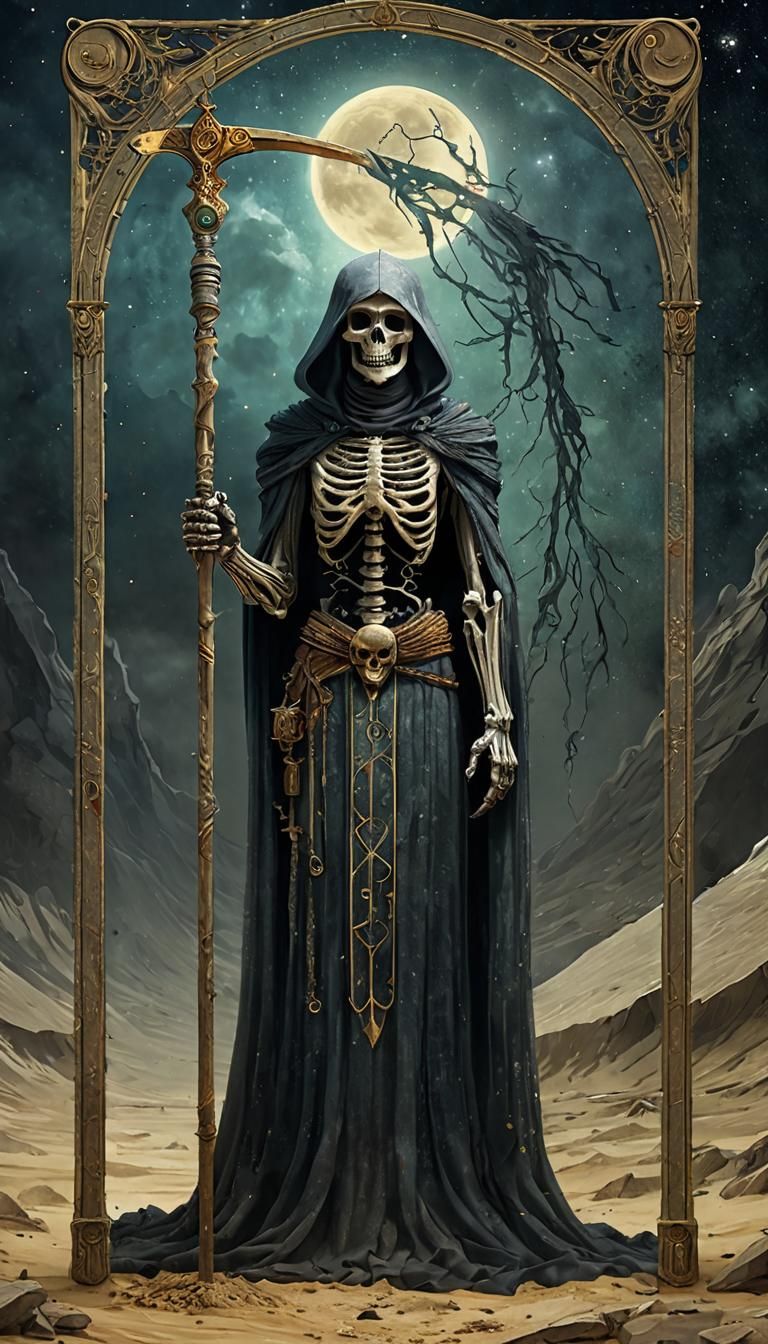 Death Tarot Card: Sinister Golden Ratio Art