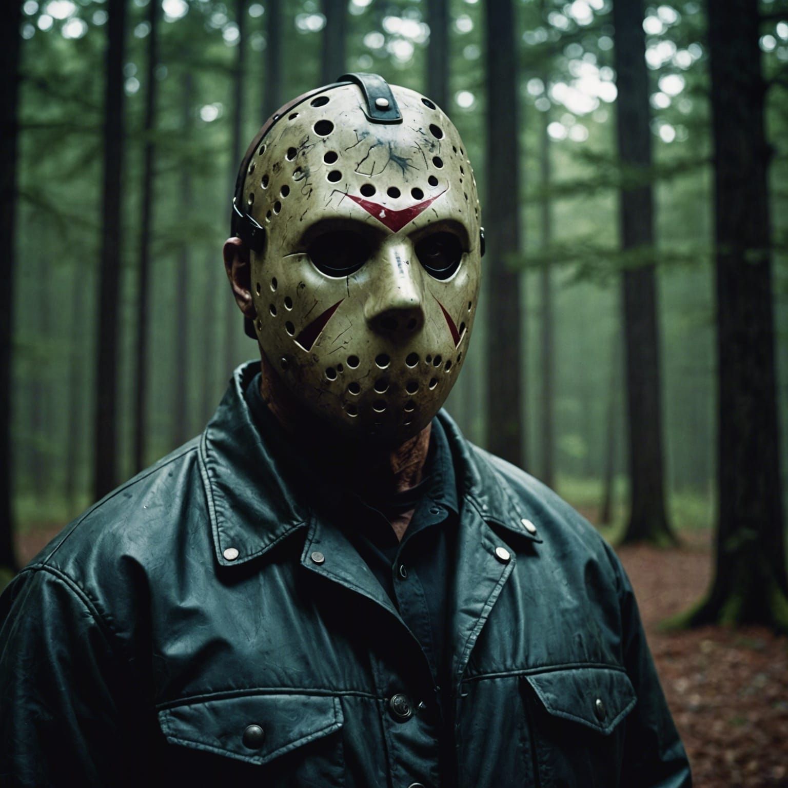 Jason Voorhees in Nixon Mask: Cinematic Film Still