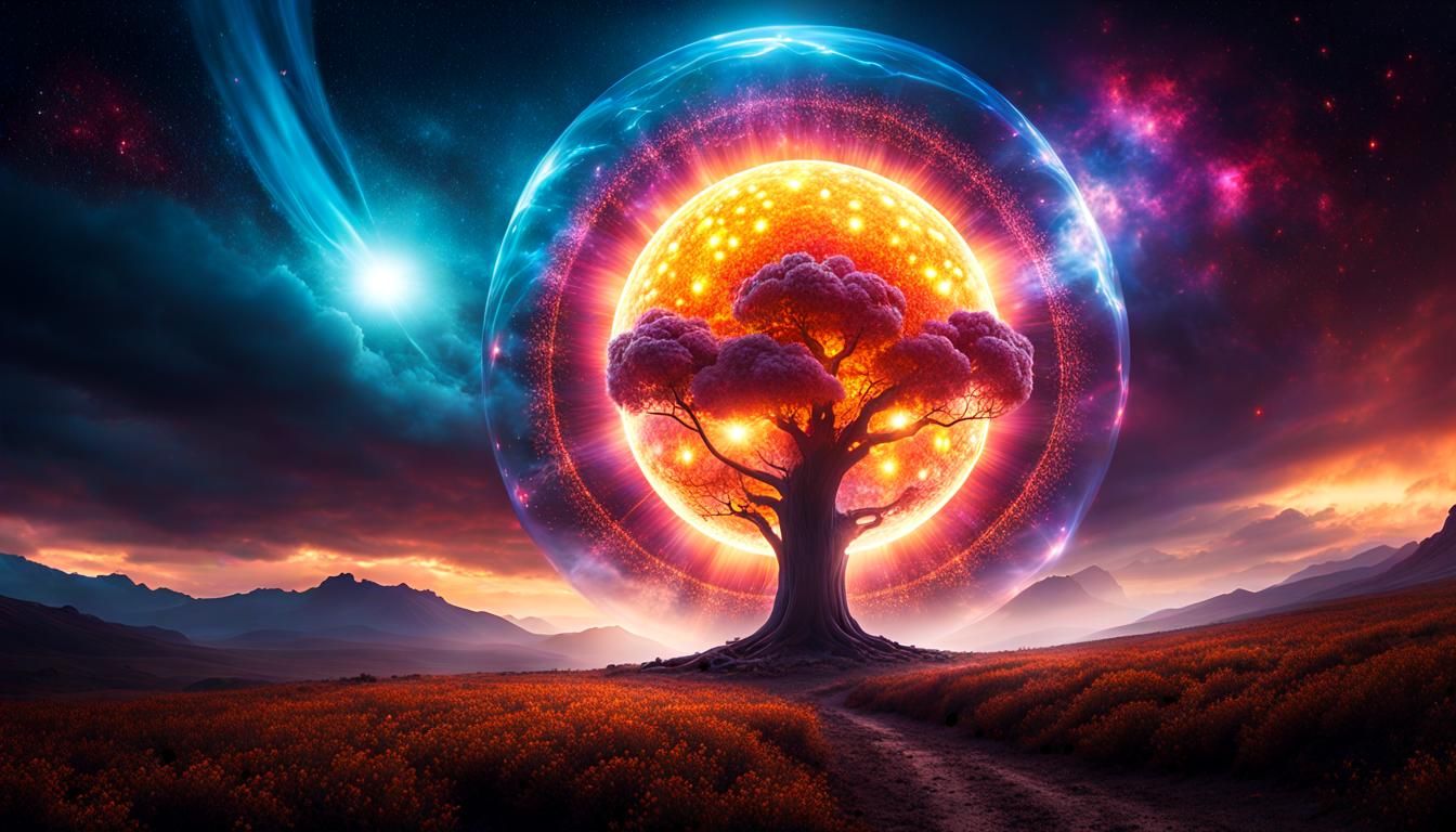 Surreal Entity Wielding Thermonuclear Fusion in Psychedelic ...