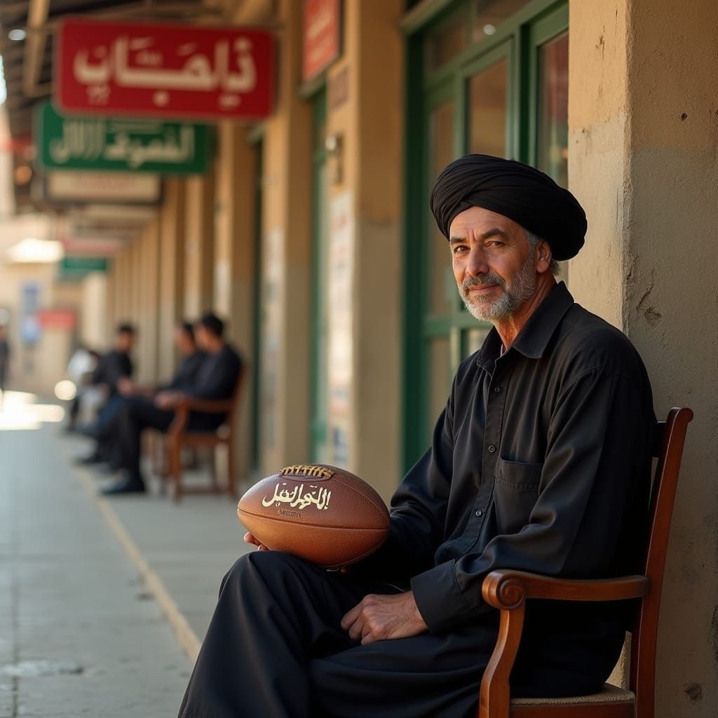 Man in Iraqi Dress in Baghdad, National Geographic Style
