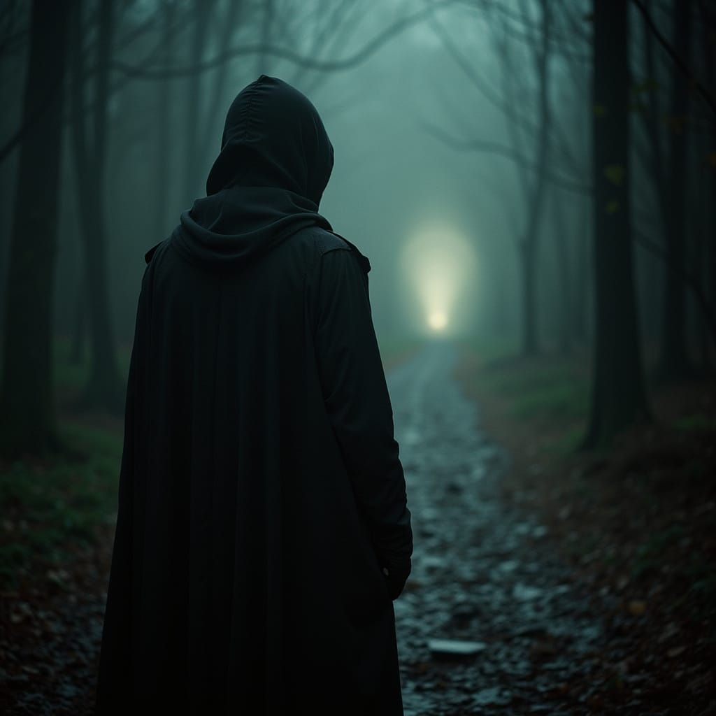 Ethereal Cinematic Portrait in Moody Film Grain