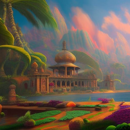 Hawah Mahal Fantasy Concept Art in Deep Color