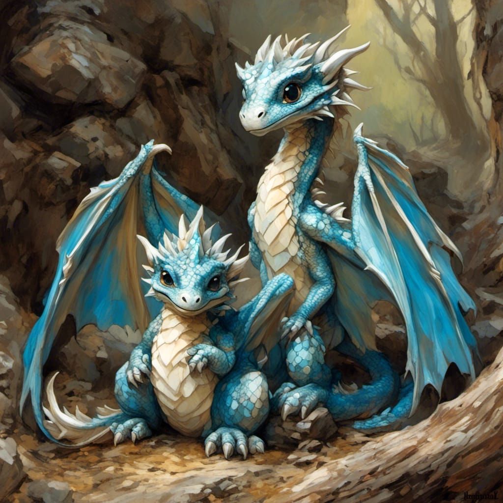 Adorable Hatchling Dragon Baby